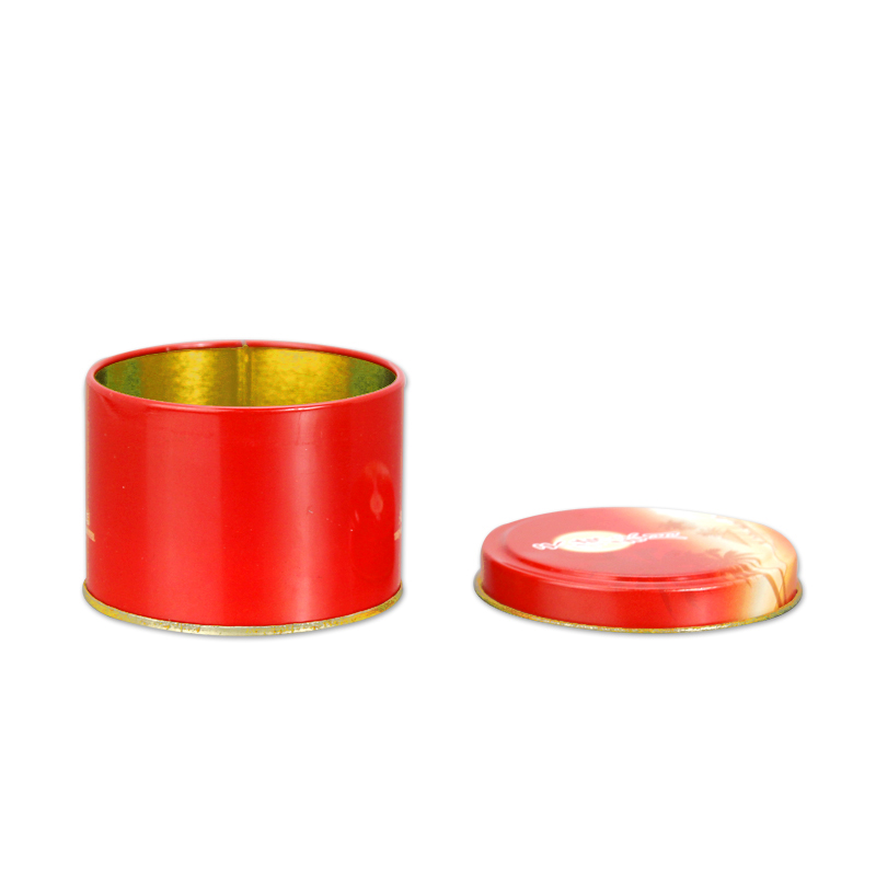 small round tin boxes for moon cake packaging